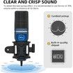 USB Gaming Microphone,Computer Condenser PC Mic with Tripod Stand and Pop Filter(Black)