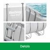 Bestway Rectangular Above Ground Swimming Pool Portable Backyard Pool with Pump