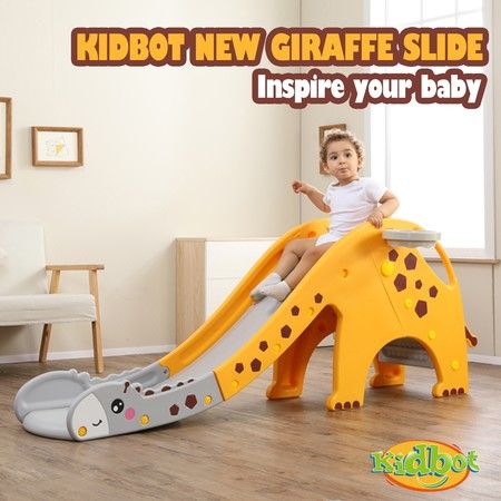 Kidbot Kids Slide Outdoor Indoor Playground Play Centre Backyard Play Equipment Yellow