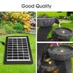 4-Tier Solar Water Fountain Garden Features Outdoor Bird Bath With Led Light Grey