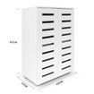 2 Door 20 Pair Shoe Storage Cabinet for Home Entryway Closet