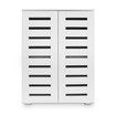 2 Door 20 Pair Shoe Storage Cabinet for Home Entryway Closet