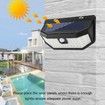 Led Solar outdoor motion sensor lights upgraded Solar Panel 3 modes(Security/ Permanent On all night/ Smart brightness control ) with Wide Angle