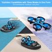 H36F Mini Drone Vehicle Boat 3 in 1 RC Quadcopter with Headless Mode 2.4G Remote Control One Key Return 360