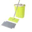 Flat Mop Bucket Floor Cleaner Set Stainless Steel Wet Dry Microfiber Mop Heads