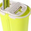 Flat Mop Bucket Floor Cleaner Set Stainless Steel Wet Dry Microfiber Mop Heads