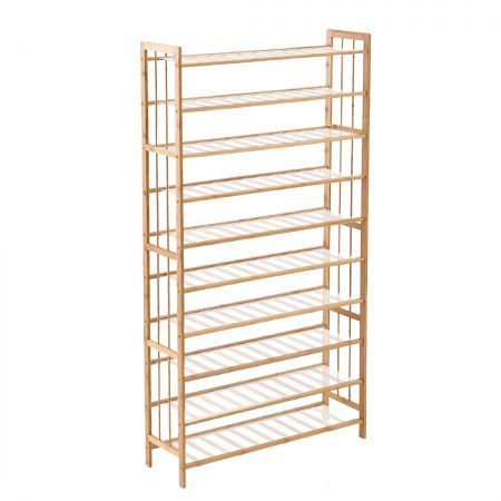 Levede 10 Tiers 80cm Wide Bamboo Shoe Rack Storage Wooden Organizer Shelf Stand Crazy Sales