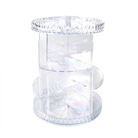 Makeup Organiser Acrylic Rotating Cosmetic Organizer Holder Clear Display Drawer