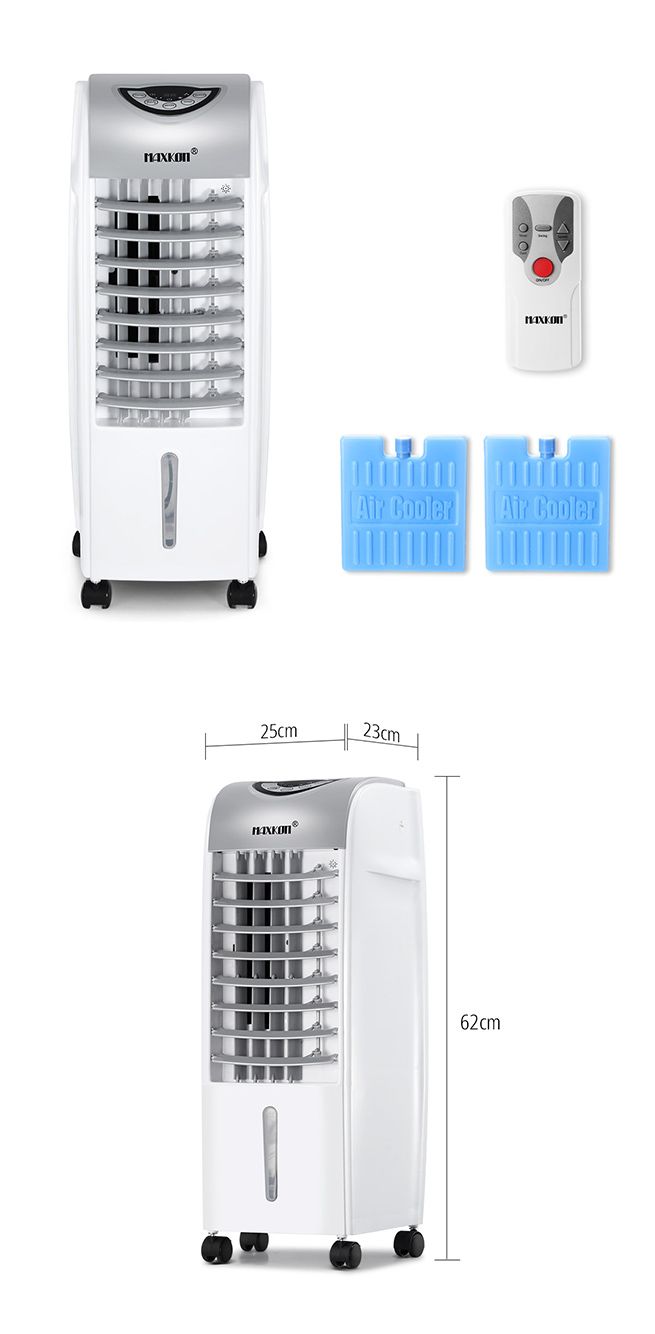 Tower Air Cooler With Remote - 4-in-1 Evaporative Cooler With 90° Oscillation & Timer