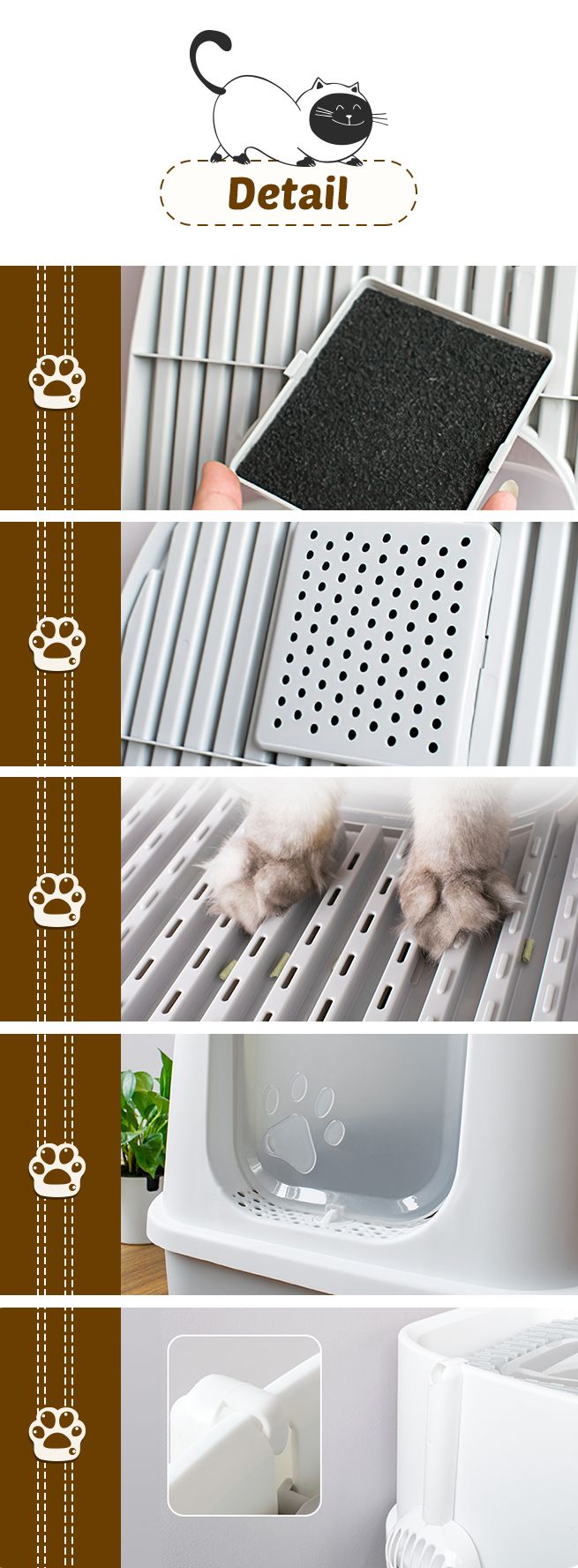 Cat Litter Box House Tray Large Fully Enclosed Hooded Kitty Toilet