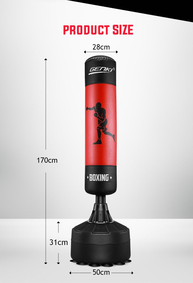 Genki Free Standing Punching Bag Boxing Stand Kicking Workout MMA UFC