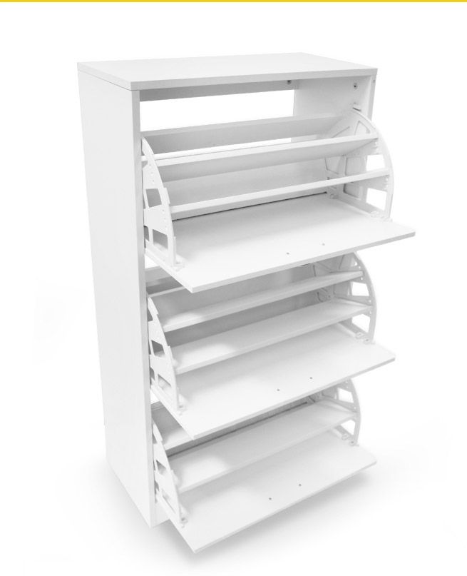 Modern 3-Drawer Shoe Cabinet Shoe Organizer Rack