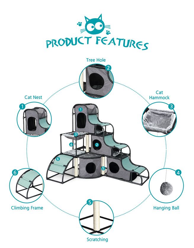 Petscene MultiTier Cat Tower Kit Scratching Post Cat Tree Cat