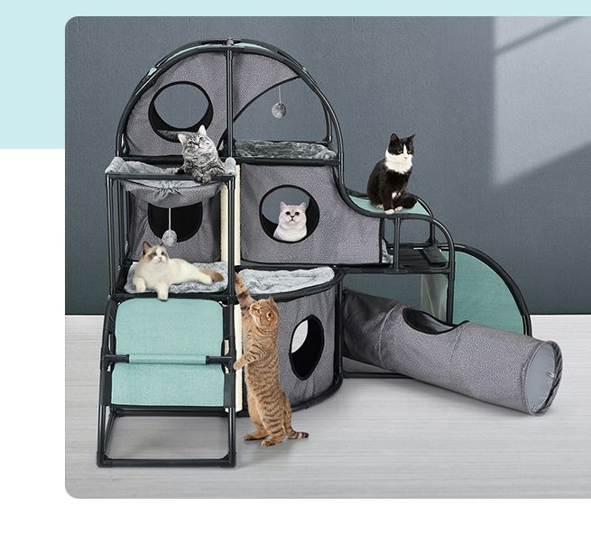 Petscene MultiLevel Cat Scratching Post Cat Tree Tower Kit Furniture