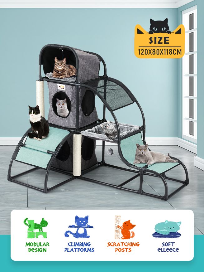 Petscene MultiLevel Cat Scratcher Tower Kit Cat Scratching Post Tree