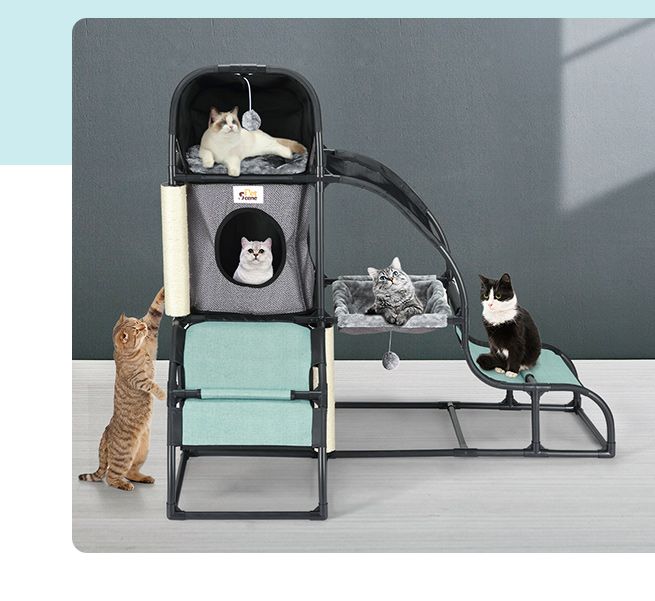 Petscene MultiLevel Cat Scratcher Tower Kit Cat Scratching Post Tree