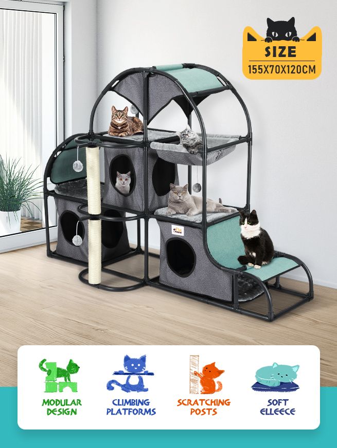 Petscene MultiTier Cat Scratching Post Tower Furniture Cat Tree House