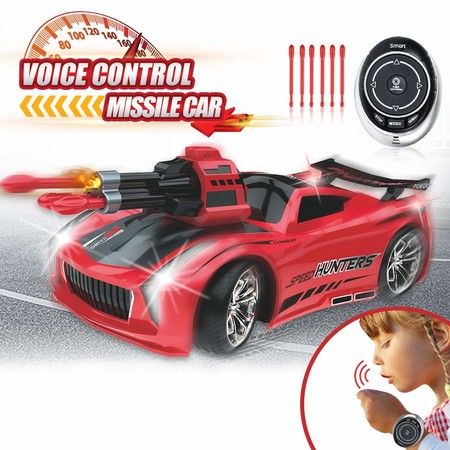 Smart Voice Remote Control Cars Cool Light Effects (Red)