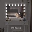 Hollywood Style Makeup Mirror 15 LED Lighted Vanity Mirror Maxkon Adjustable Brightness