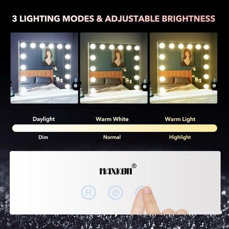 Maxkon 14 Led Aluminium Makeup Mirror Hollywood Style Lighted Vanity Crazy S Maxkon 14 Led Aluminium Makeup Mirror, Maxkon 14 Led Aluminium Makeup Mirror Hollywood Style Lighted Vanity