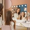 Makeup Mirror Hollywood Style 14 LED Lighted Vanity Mirror Maxkon Adjustable Brightness