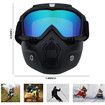 Motorcycle Helmet Riding Goggles Glasses With Removable Face Mask,Detachable Fog-proof Warm Goggles Mouth Filter
