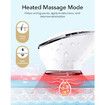 Facial Cleansing Brush|6X Deeper Cleanse 2 in 1 Heated Massager & Sonic Vibrations (White)
