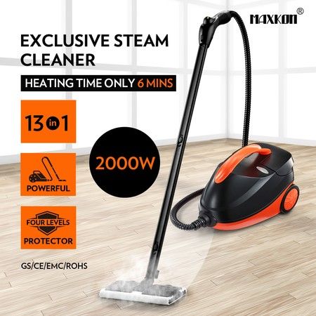 Maxkon Home High Pressure Carpet Floor Window Steam Cleaner Mop Black