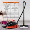 Maxkon 2.1L High Pressure Carpet Floor Window Steam Cleaner Mop Black