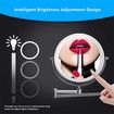 8 inch LED Wall Mounted Makeup Mirror 3 Color Mode USB Charge Touch Screen Adjustable Light  Bathroom Hotels (Sliver)