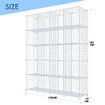 20 Cubes Metal Wire Grid Storage Shelf Modular Organizer DIY Storage Rack White