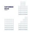 20 Cubes Metal Wire Grid Storage Shelf Modular Organizer DIY Storage Rack White