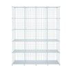 20 Cubes Metal Wire Grid Storage Shelf Modular Organizer DIY Storage Rack White