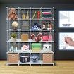 20 Cubes Metal Wire Grid Storage Shelf Modular Organizer DIY Storage Rack White