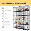 Metal Wire Cube Storage DIY 20 Cubes Modular Storage Shelf Closet Black