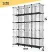 Metal Wire Cube Storage DIY 20 Cubes Modular Storage Shelf Closet Black