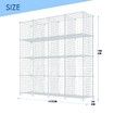 16 Cubes Wire Storage Shelf Cabinet DIY Metal Modular Organizer Rack White