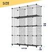 DIY Metal Wire Cube Storage 12 Cubes Modular Storage Shelf Closet Black