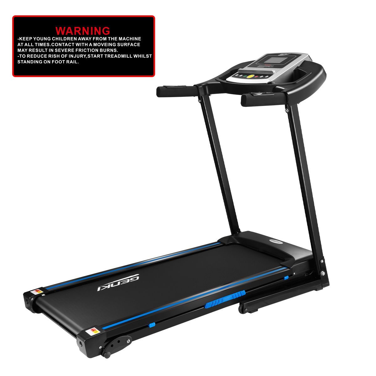 Genki 2HP Treadmill Home Gym Equipment Foldable Running Exercise Machine 430mm Belt Crazy Sales