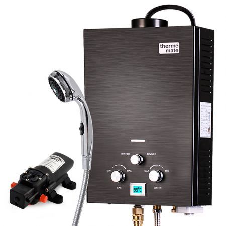Thermomate 12V Tankless Portable Shower Camping Water Heater with Bonus Water Pump