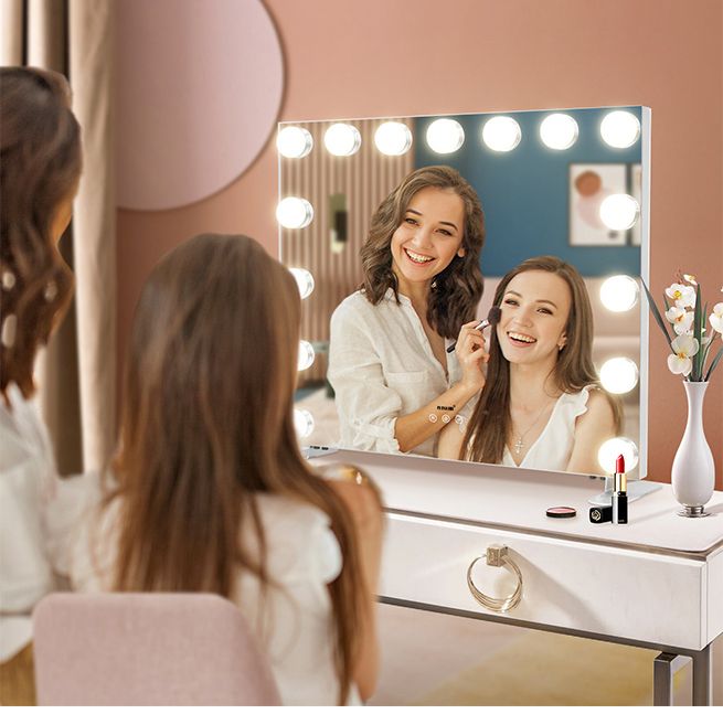 Maxkon 15 LED aluminium Hollywood Style Makeup Mirror Lighted Vanity