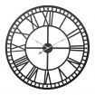 Artiss 60cm Wall Clock Large Roman Numerals Metal Black