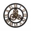 Artiss 60cm Wall Clock Large Retro Roman Numerals Brown