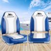 Seamanship 2X Folding Boat Seats Seat Marine Seating Set All Weather Swivels