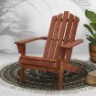 Gardeon Adirondack Outdoor Chairs Wooden Beach Chair Patio Furniture Garden Brown