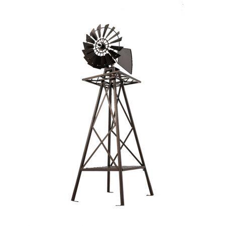 Garden Windmill 120cm Metal Ornaments Outdoor Decor Ornamental Wind ...