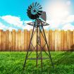 Garden Windmill 160cm Metal Ornaments Outdoor Decor Ornamental Wind Mill