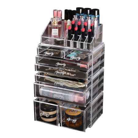 Cosmetic 7/8//9/10/11 Drawer Makeup Organizer Storage Jewellery Box Acrylic