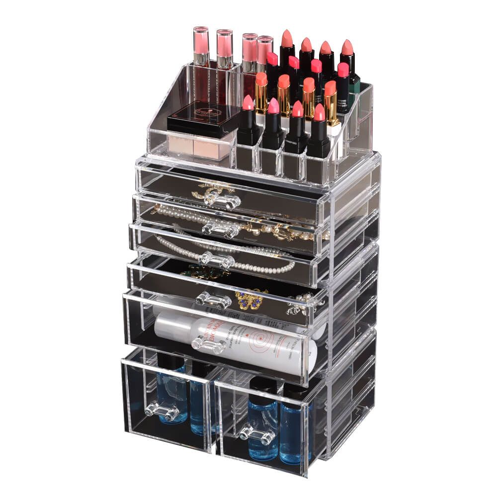 Cosmetic 7/8//9/10/11 Drawer Makeup Organizer Storage Jewellery Box Acrylic