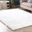 Floor Rugs Sheepskin Shaggy Rug Area Carpet Bedroom Living Room Mat 80X150 White